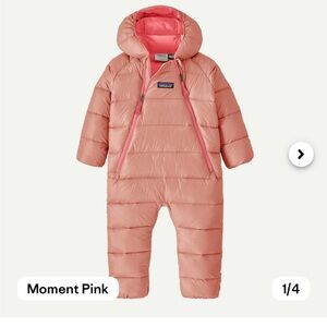 Patagonia Infant Snowsuit in Moment Pink
